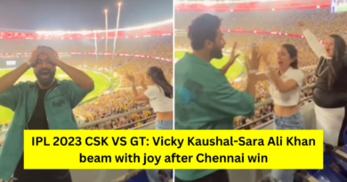 Vicky Kaushal-Sara Ali Khan Watch CSK Vs GT Match