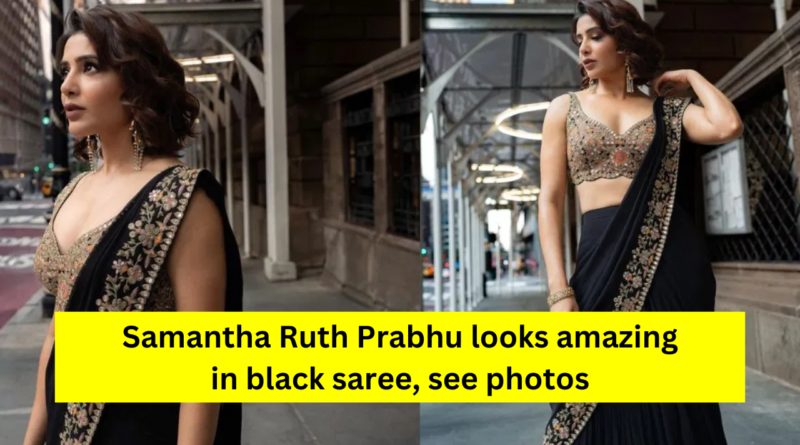 Samantha Ruth Prabhu Black Saree