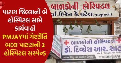 પાટણ જિલ્લાની બે હોસ્પિટલ સામે કાર્યવાહી – PMJAYમાં ગેરરીતિ બદલ પાટણની 2 હોસ્પિટલ સસ્પેન્ડ